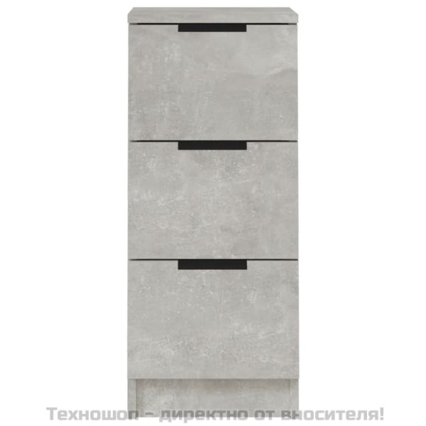 Сайдборд, бетонно сив, 30x30x70 см, инженерно дърво