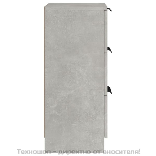 Сайдборд, бетонно сив, 30x30x70 см, инженерно дърво