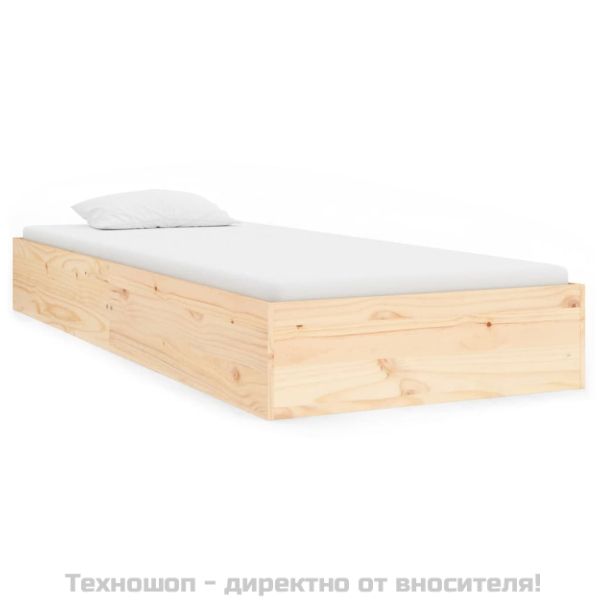 Рамка за легло, масивно дърво, 75x190 см, Small Single