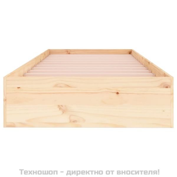 Рамка за легло, масивно дърво, 75x190 см, Small Single