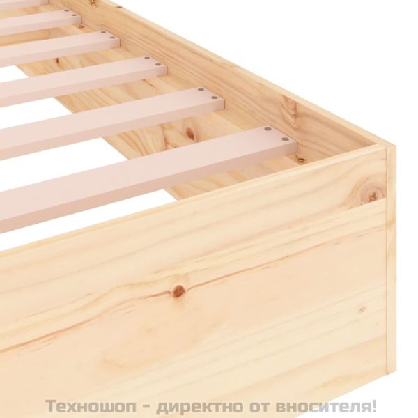 Рамка за легло, масивно дърво, 75x190 см, Small Single