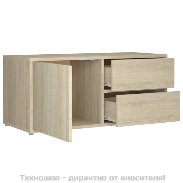 ТВ шкаф, дъб сонома, 80x34x36 см, инженерно дърво