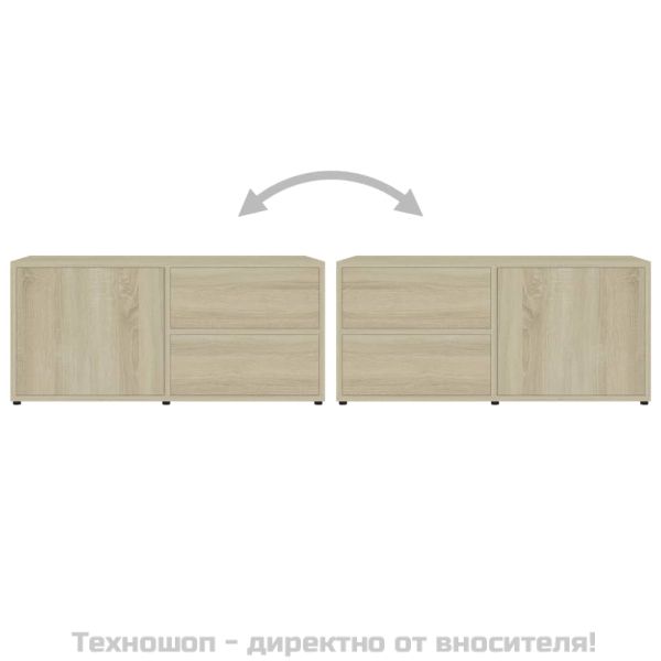 ТВ шкаф, дъб сонома, 80x34x36 см, инженерно дърво