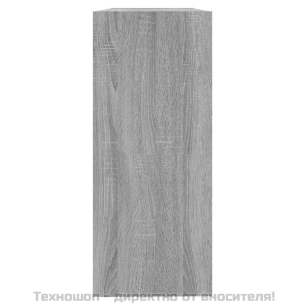 Библиотека/разделител за стая, сив сонома, 100x30x72 см