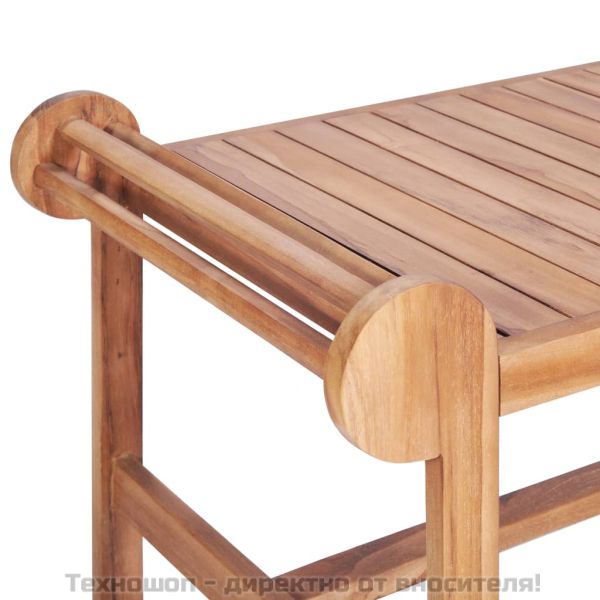 Маса за кафе, 100x50x45 см, тиково дърво масив