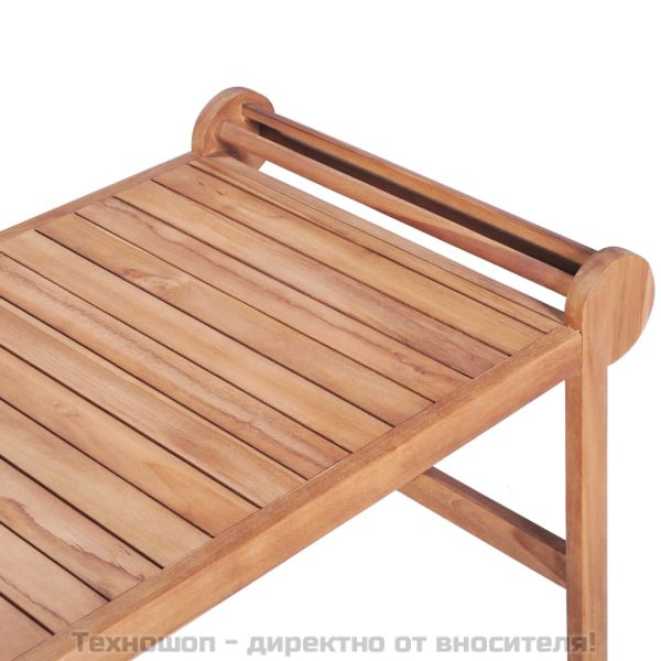 Маса за кафе, 100x50x45 см, тиково дърво масив