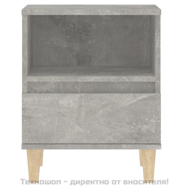 Нощно шкафче, бетонно сиво, 40x35x50 см