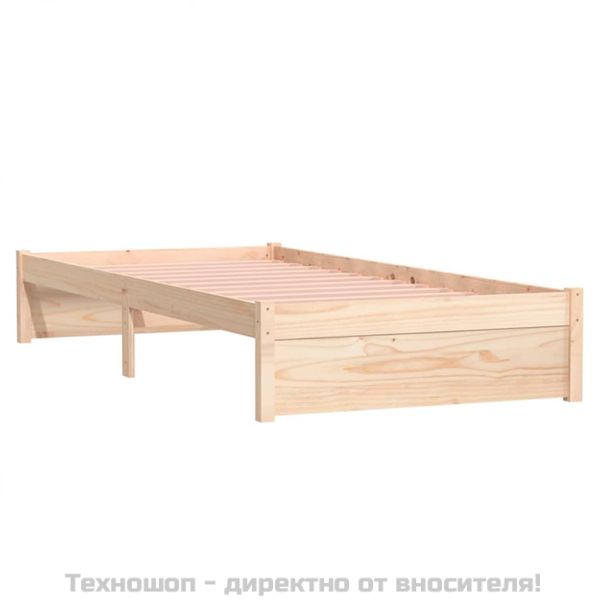 Рамка за легло, дърво масив, 90x190 см, Single