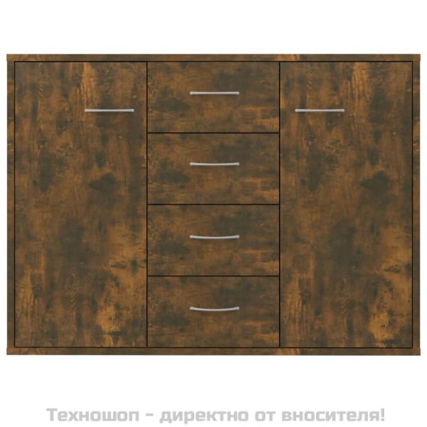 Сайдборд, опушен дъб, 88x30x65 см, инженерно дърво