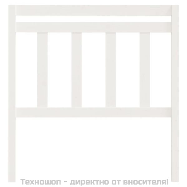 Горна табла за легло, бяла, 96x4x100 см, бор масив