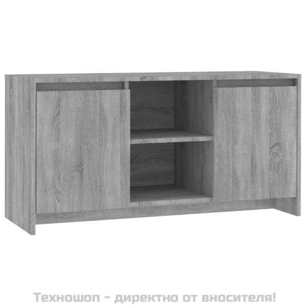 ТВ шкаф, сив сонома, 102x37,5x52,5 см, инженерно дърво