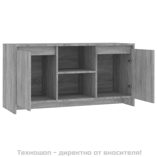 ТВ шкаф, сив сонома, 102x37,5x52,5 см, инженерно дърво
