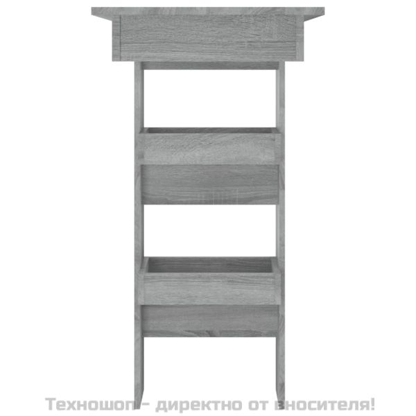 Стенна сив сонома 102x45x103,5 см, инженерно дърво