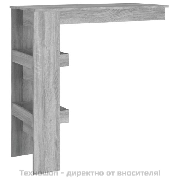 Стенна сив сонома 102x45x103,5 см, инженерно дърво