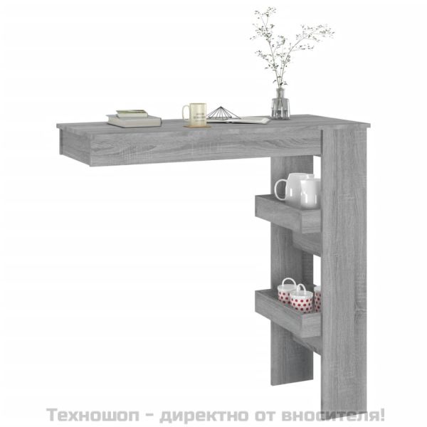 Стенна сив сонома 102x45x103,5 см, инженерно дърво