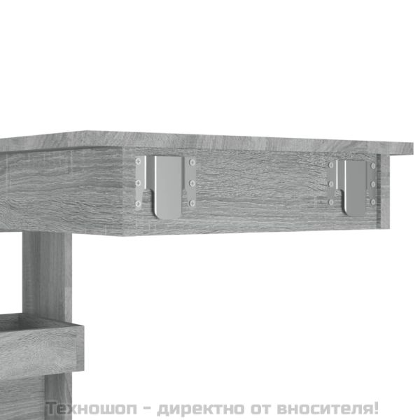 Стенна сив сонома 102x45x103,5 см, инженерно дърво