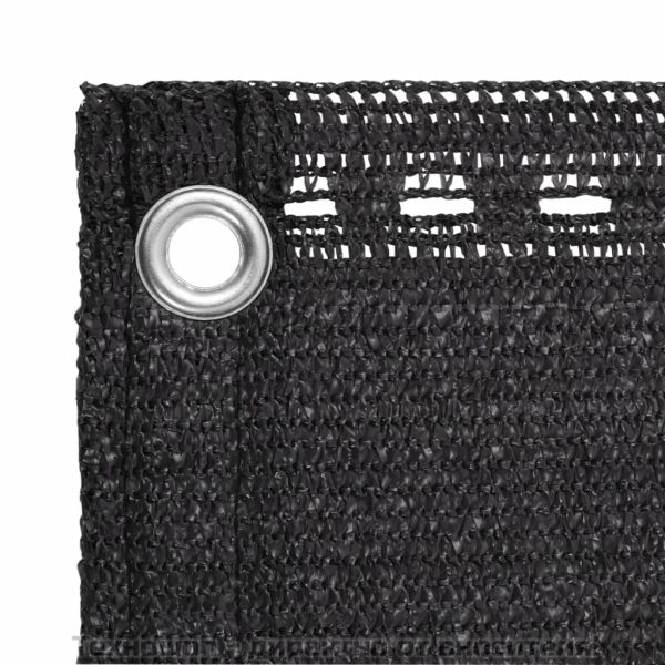 Балконски екран, HDPE, 75x600 см, антрацитно сиво