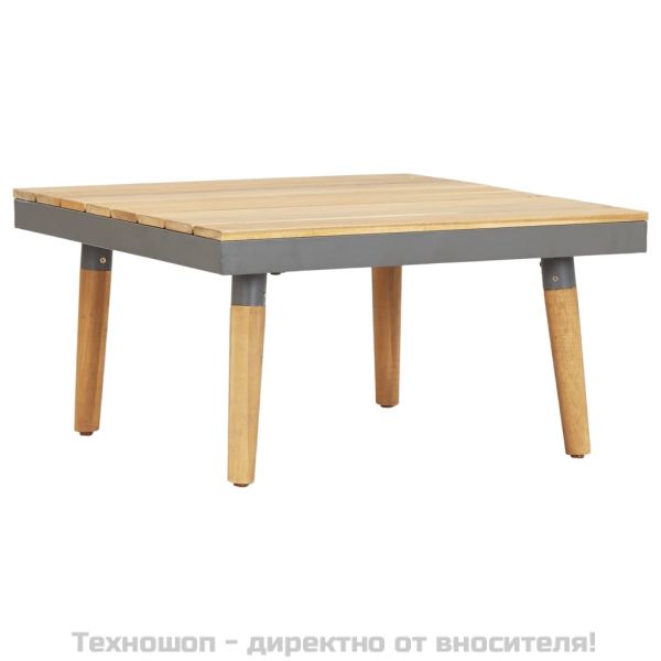 7-местен градински комплект с възглавници, акация масив, кафяв