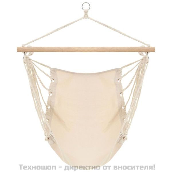 Въртящ се висящ стол/ хамак, кремаво-бял