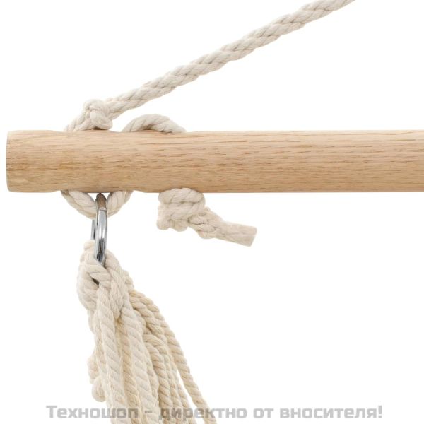 Въртящ се висящ стол/ хамак, кремаво-бял