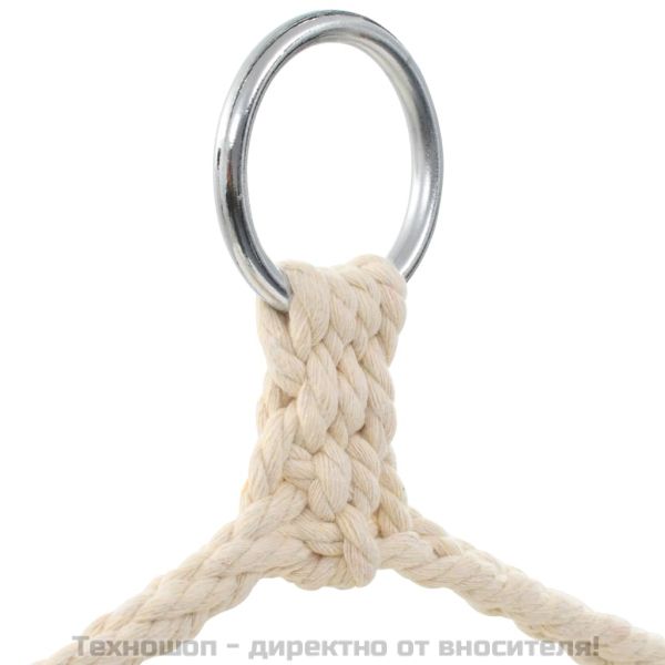 Въртящ се висящ стол/ хамак, кремаво-бял