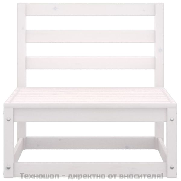 Градински средни дивани, 2 бр, бели, бор масив