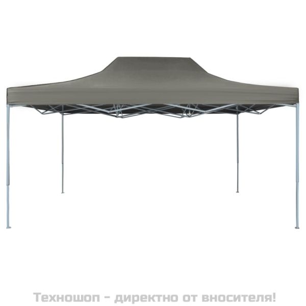 Професионална сгъваема парти шатра, 3х4 м, стомана, антрацит