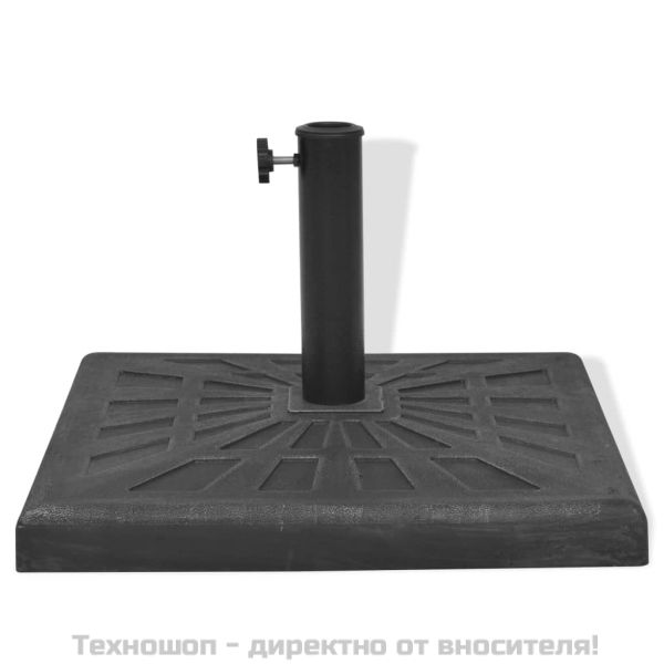 Основа за чадър, квадратна, смола, черна, 12 кг