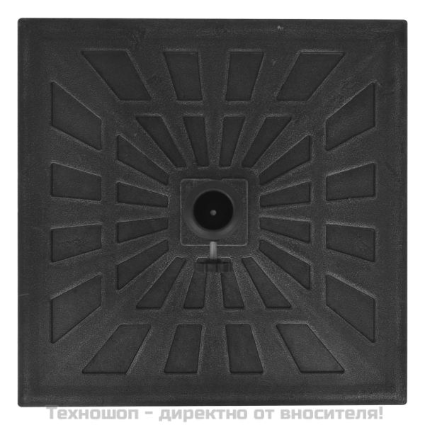 Основа за чадър, квадратна, смола, черна, 12 кг