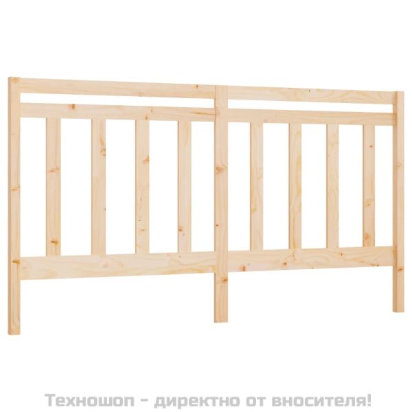 Горна табла за легло, 206x4x100 см, бор масив