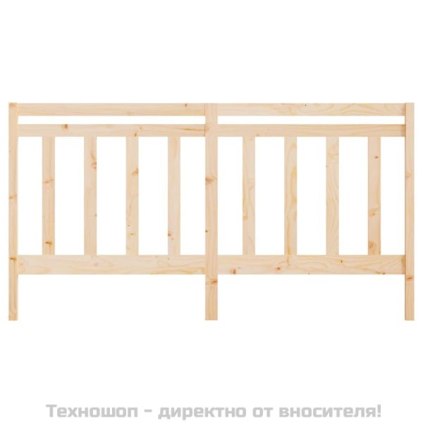 Горна табла за легло, 206x4x100 см, бор масив