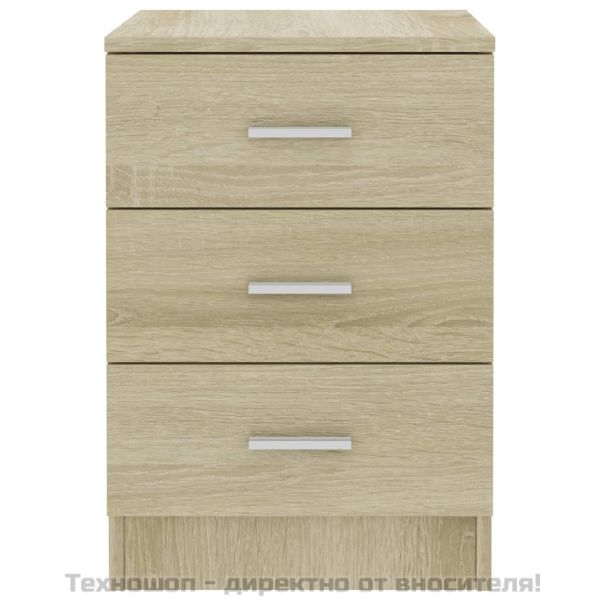 Нощни шкафчета, 2 бр, дъб сонома, 38x35x56 см, инженерно дърво