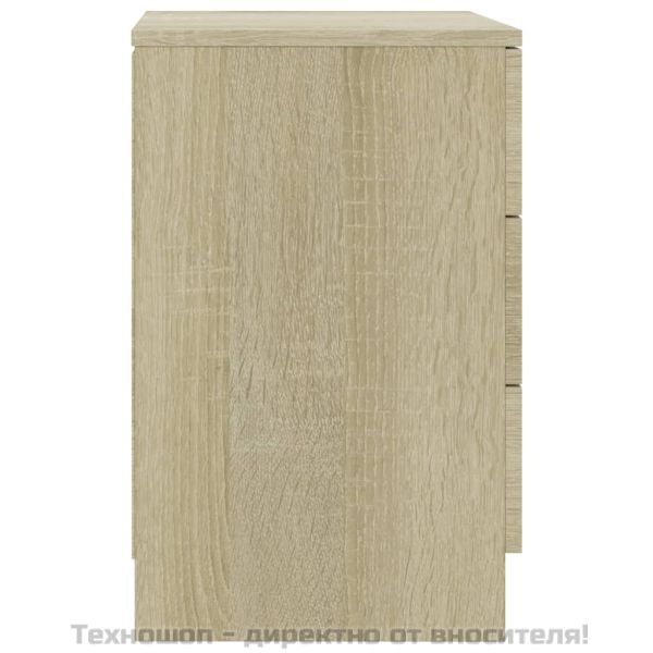 Нощни шкафчета, 2 бр, дъб сонома, 38x35x56 см, инженерно дърво