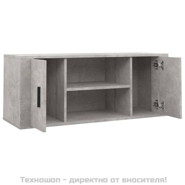 ТB шкаф, сив, 100x35x40 см, инженерно дърво