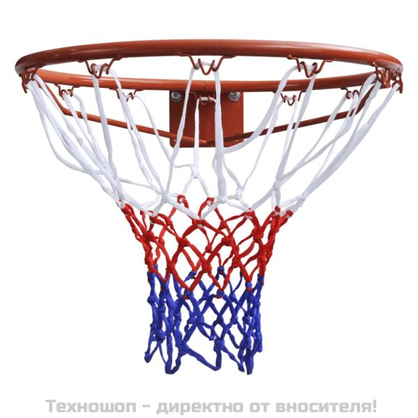 Баскетболен кош с мрежа, оранжев, 45 см