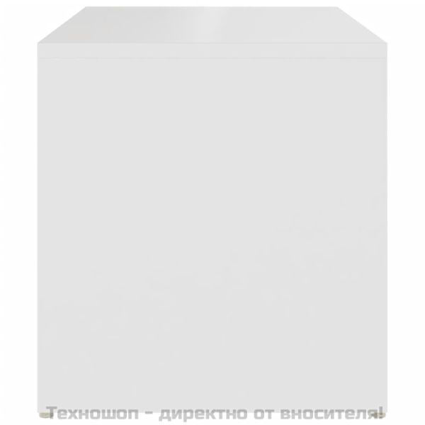 Странична маса, бяла, 59x36x38 см, инженерно дърво