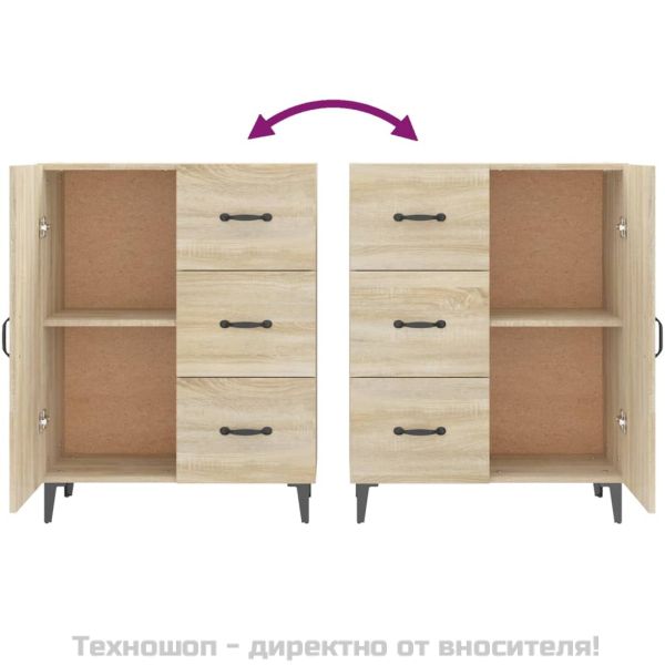 Сайдборд, дъб сонома, 69,5x34x90 см, инженерно дърво