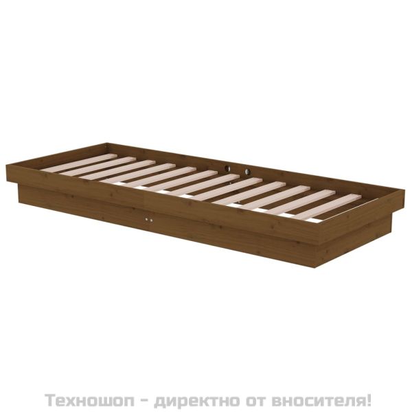 Рамка за легло меденокафява дърво 75x190 см Small Single