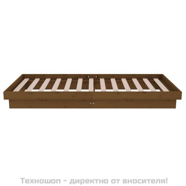 Рамка за легло меденокафява дърво 75x190 см Small Single