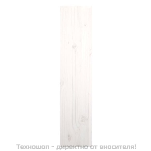 Параван за радиатор, бял, 79,5x19x84 см, борово дърво масив