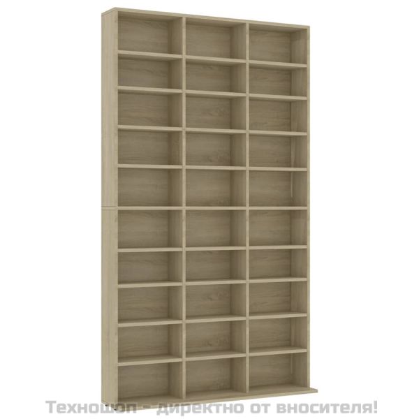 Етажерка за CD, сонома дъб, 102x16x177,5 см, инженерно дърво