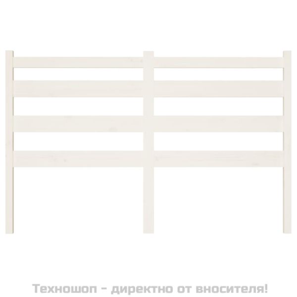 Горна табла за легло, бяла, 166x4x100 см, бор масив