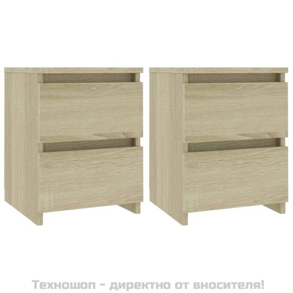 Нощни шкафчета, дъб сонома, 2 бр, 30x30x40 см, инженерно дърво