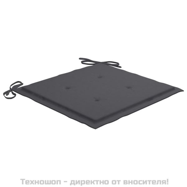 Възглавници за столове 2 бр антрацит 50x50x4 см Оксфорд плат