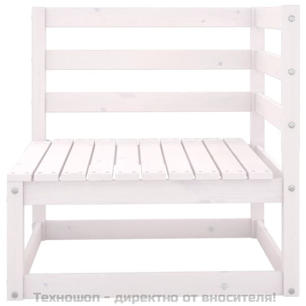 Градински ъглов диван с възглавници антрацит борово дърво масив