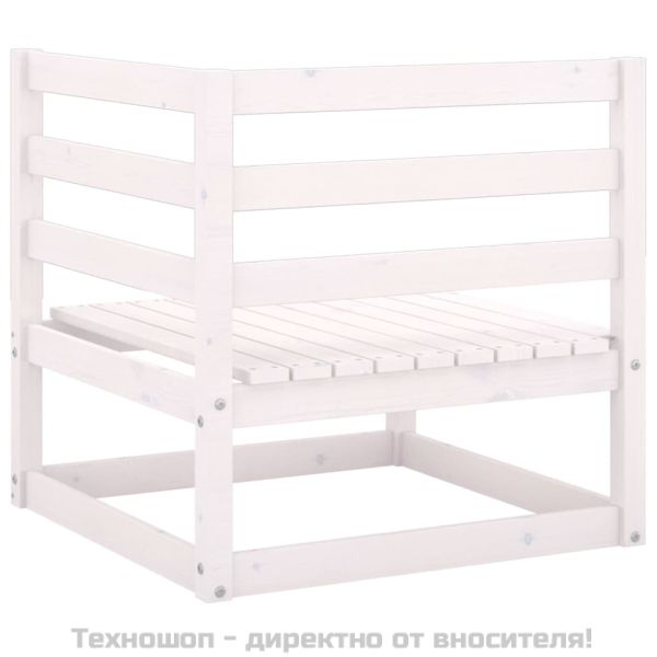 Градински ъглов диван с възглавници антрацит борово дърво масив