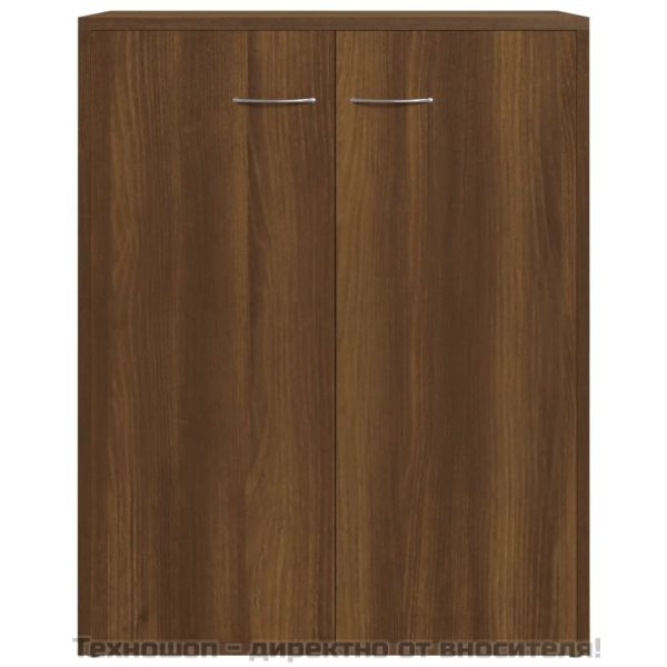 Сайдборд, кафяв дъб, 60x30x75 см, инженерно дърво