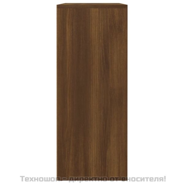 Сайдборд, кафяв дъб, 60x30x75 см, инженерно дърво