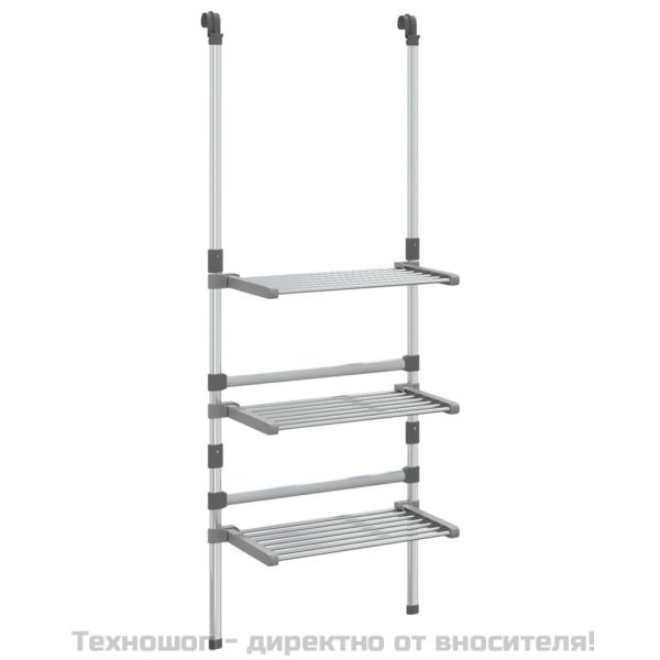 Сушилник за дрехи на 3 нива, алуминий