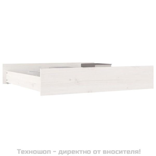 Чекмеджета за легло, 2 бр, бели, бор масив